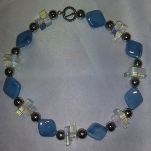 Ghost bead and light blue necklace